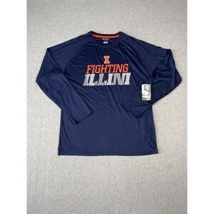 University Of Illinois Shirt Mens L Blue NCAA Champion Fighting Illini